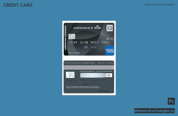 Niederländische Zentralbank der Niederlande American Express Flying Blue Platinum Beispielvorschau